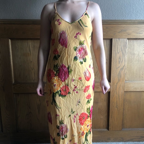 Dresses | Yellow Floral Maxi Dress | Poshmark